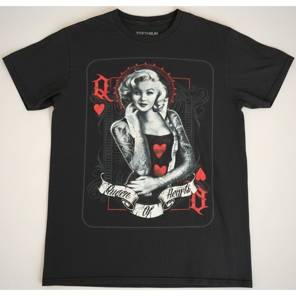Fifth Sun Marilyn Monroe T Shirt Small‎ Graphic Tee Black Short Sleeve Women's